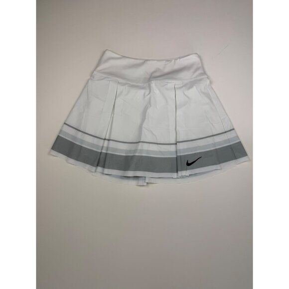 Size Small - Nike Dri-FIT Tennis Skirt White Gray Built-In Shorts - Picture 1 of 6